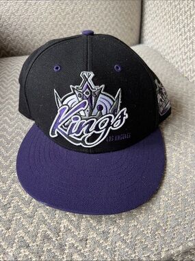 Mitchell & Ness Los Angeles Kings Black and Purple Snapback Hat